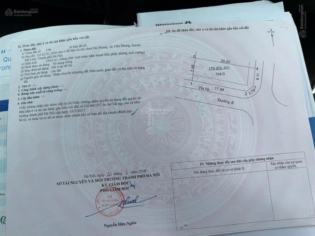 Chính chủ bán đất nền dự án hà phong, 95 triệu/m2, 154m2, lô góc hai mặt tiền giá ưu đãi hot