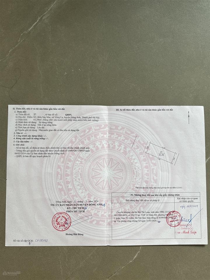 Chính chủ bán hai lô 27, 28 đấu giá x2 mặt tiền 10,4m, sđt 0966 585 ***