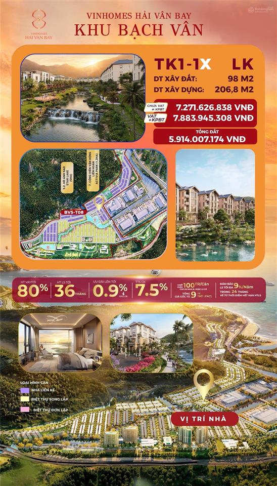 Giá cực hot vin hải vân bay giá chỉ từ 6 tỷ sở hữu lâu dài tại đà nẵng .hàng hot chỉ ở giai đoạn 1