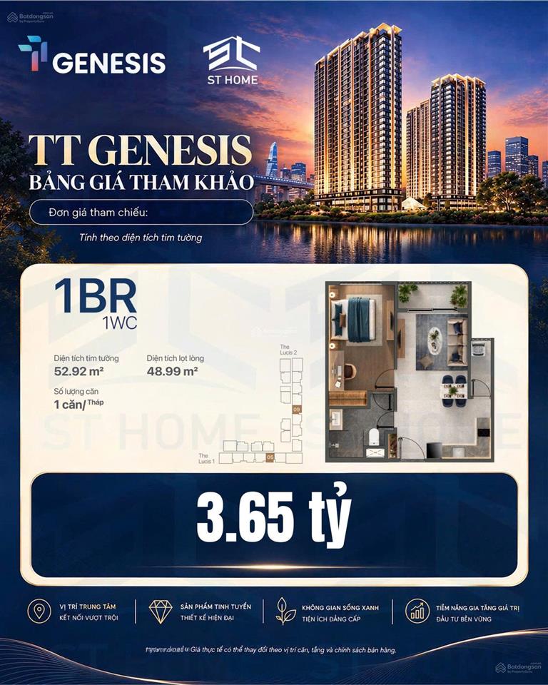 Mở bán giai đoạn 1  căn hộ tt genesis liền kề phú mỹ hưng, giá chỉ 69tr/m2 thanh toán chỉ 29tr/th