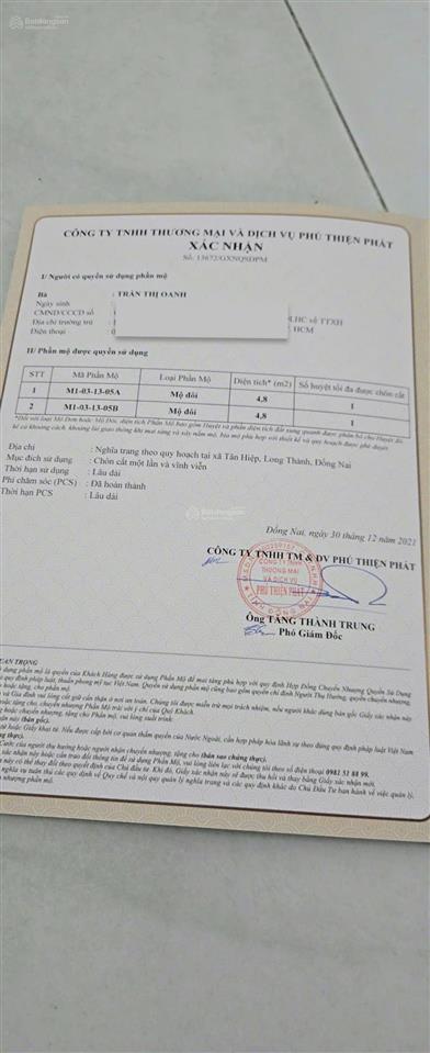Bán mộ đôi m1 03  đông nam (1 cặp sau chùa sala)