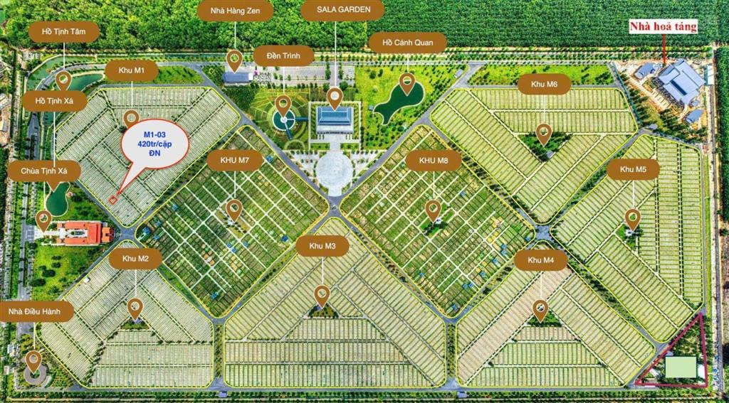 Bán mộ đôi m1 03  đông nam (1 cặp sau chùa sala)