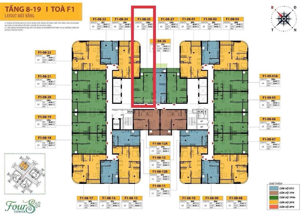 Bán căn fours giá từ chủ đầu tư chưa tới 2ty5, căn 1 ngủ + view biển tầng cao giá 2ty4 hơn xí