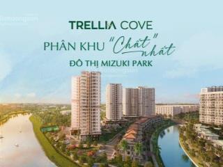 Suất nội bộ trellia cove căn 2pn 1wc chỉ 4tỷ/căn, ck 14,5%, ngân hàng ht 0% ls và ân hạn gốc 22th