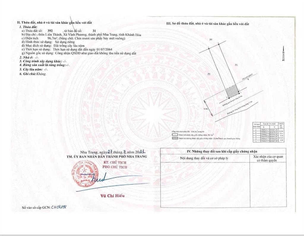 Bán đất thôn liên thành, vĩnh phương đường ô tô 8m 118,3m2  giá chỉ 2,1 tỷ