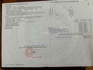 Bán đất mặt tiền sử hy nhan, vĩnh hoà, nha trang  cách biển 300m  giá chỉ 7,5 tỷ