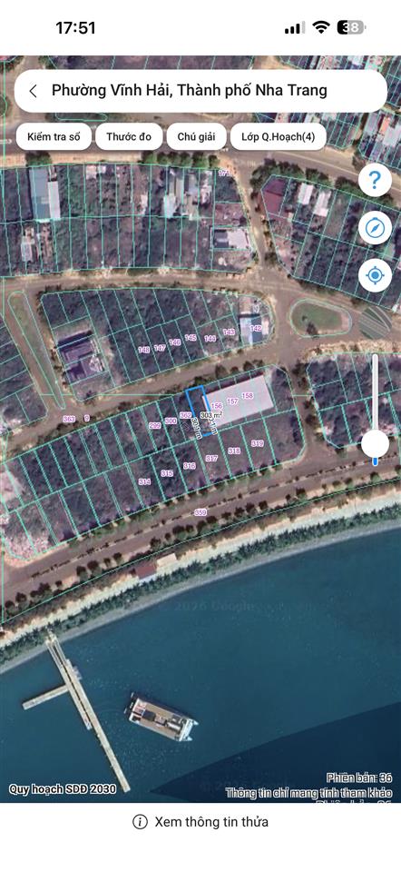 Bán lô biệt thự đường xuân thuỷ, kđt vĩnh hoà, nha trang  303m2 ngang 10m  giá chỉ 43 triệu/m2