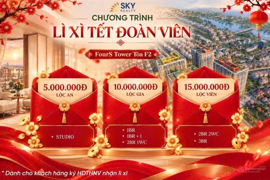 Suất ngoại giao căn studio tầng cao view sông đô toả chỉ 1,65 tỷ