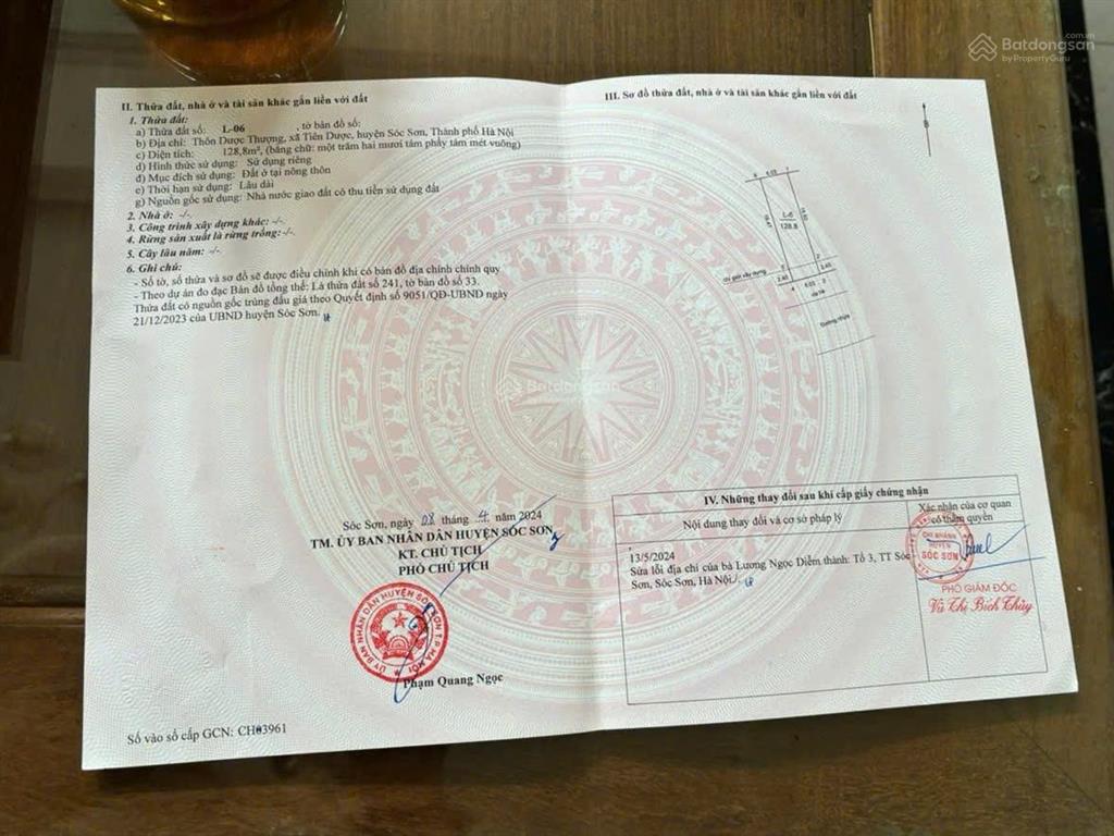 Cơ hội sở hữu đất đẹp thôn dược thượng tiên dược sóc sơn hà nội