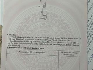 Bán đất điền xá 84m2, xã quang tiến, sóc sơn, hà nội.