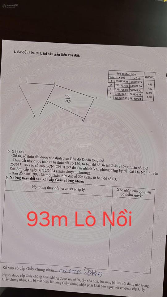 Bán đất giá siêu hời tại lò nồi hiền ninh