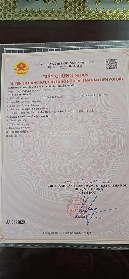 Đất nền tại đạc tài cần bán 100,4m2. hàng hot!