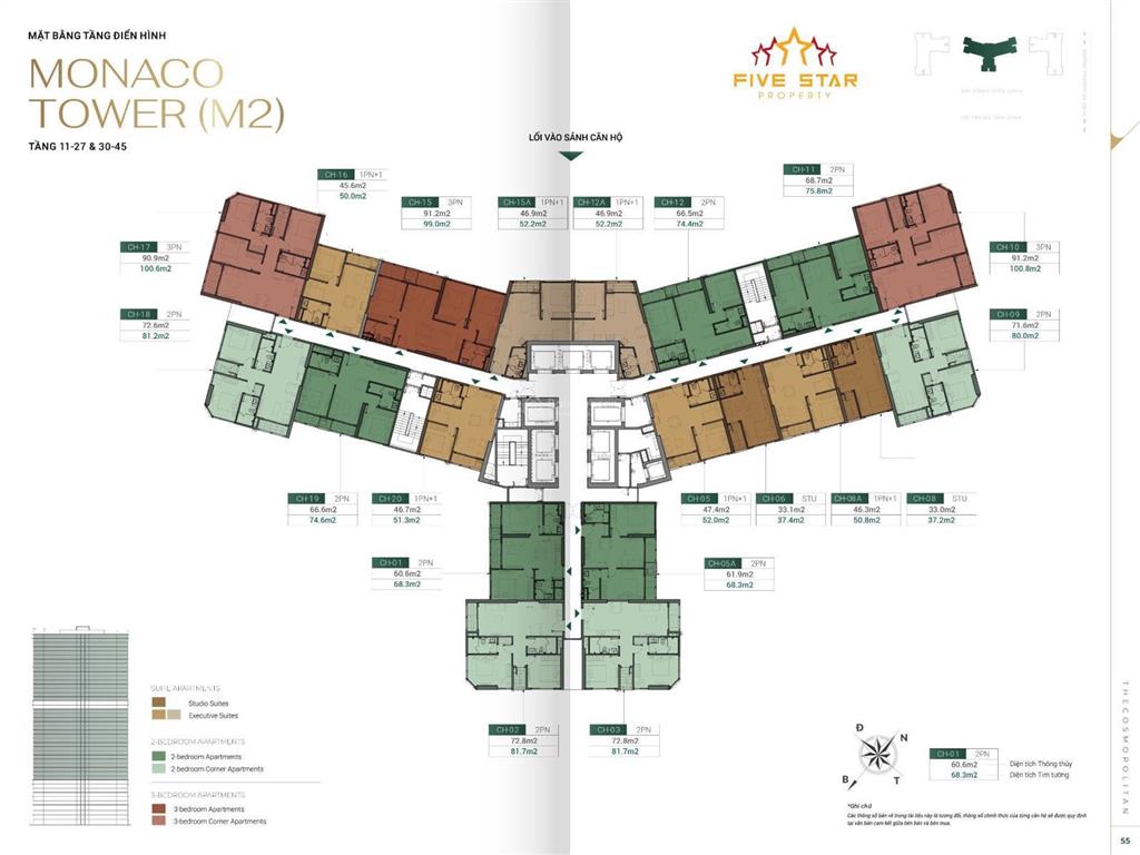 Bán căn hộ 1pn chung cư the cosmopolitan cổ loa 46m2 giá tốt.  0976 069 ***