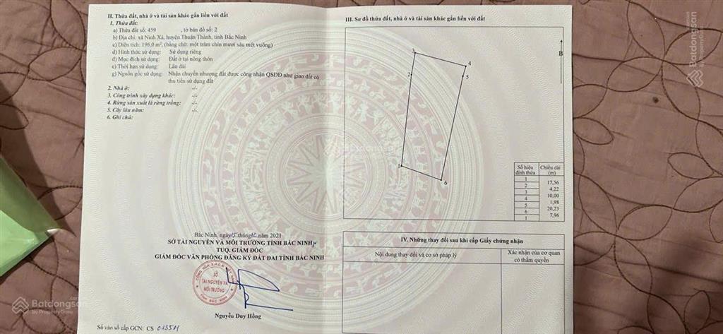 Bán 196m2 (chia 2 được) thôn dư xá, ninh xá. huyện thuận thành. bắc ninh.  0985 299 ***