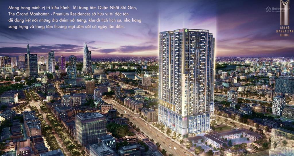 Cần bán căn hộ 2pn2wc lõi quận 1 the grand manhattan novaland giá 13.2 tỷ tầng cao 0909 113 ***