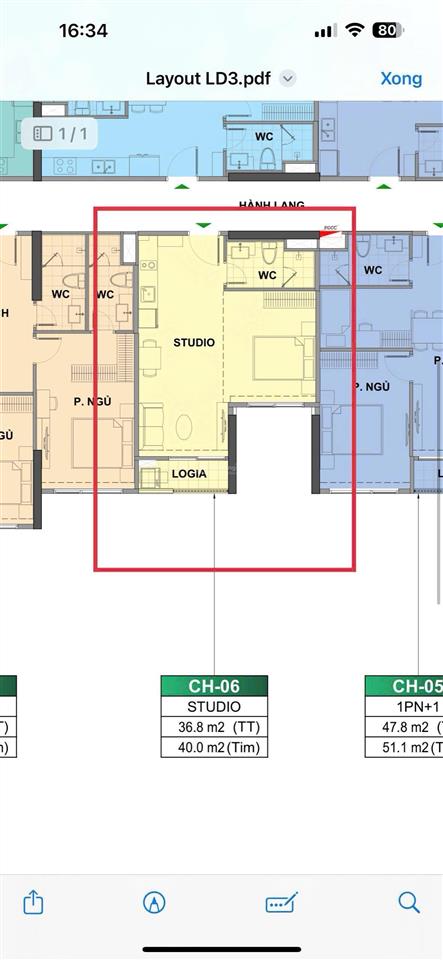 Giảm 600tr  chính chủ bán căn 1pn tầng cao view hồ gia lâm. nhận nhà t12/2026