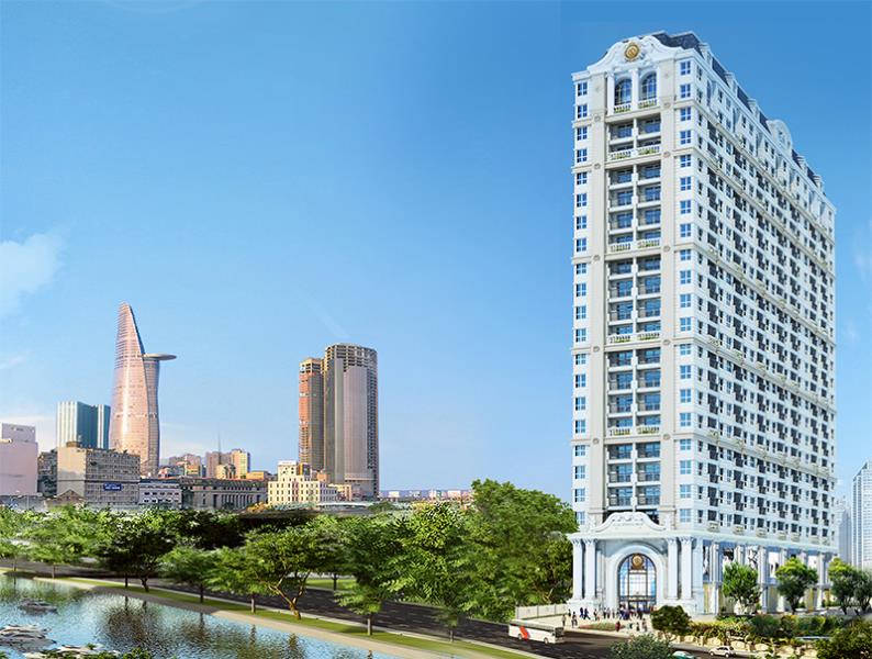 Căn hộ grand riverside, 283 bến vân đồn, p.2, q.4, 110m2, 3pn, 25tr/th. linh 0902 505 ***