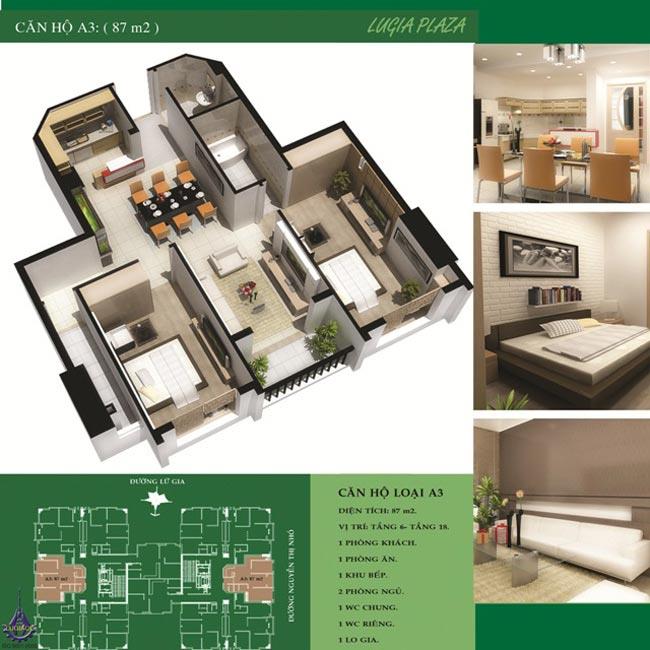 Căn hộ lữ gia plaza, 70 lữ gia, p.15, q.11, 100m2, 3pn, 15tr/th. linh 0902 505 ***