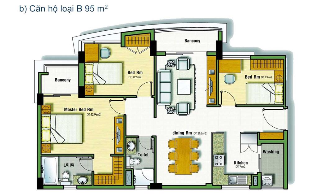 Căn hộ the mansion, mt nguyễn văn linh, h. bình chánh, ngay kdc 13e, 101m2, 7tr. linh 0902 505 ***