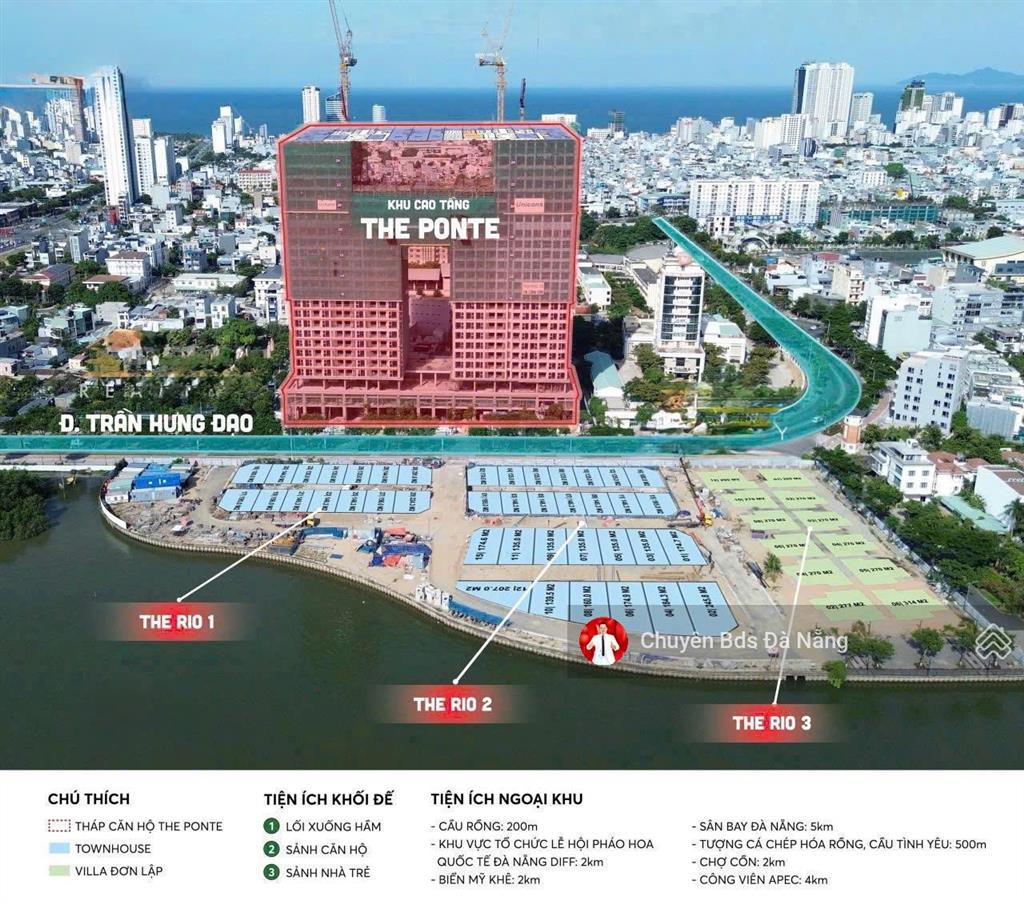 Chủ đầu tư sun group mở bán nhà phố liền kề sát cầu rồng 200 mét mặt tiền đường và sông hàn