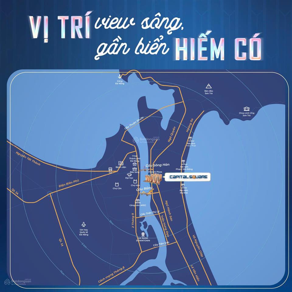Quỹ căn hộ 1pn, 2pn, 3pn view sông hàn tầng cao thấy biển vị trí trung tâm liền kề vincom