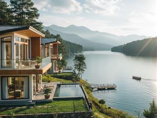 Bán nhà vườn view hồ sông ray 2458m sát mép nước