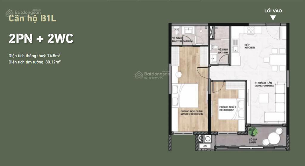 Bán gđ1 elysian gamuda land, căn 2pn dt lớn 80m2 balcony lanai, giá 4.650 tỷ bao thuế phí. pttt 50%