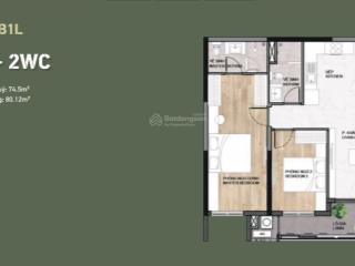 Bán gđ1 elysian gamuda land, căn 2pn dt lớn 80m2 balcony lanai, giá 4.650 tỷ bao thuế phí. pttt 50%