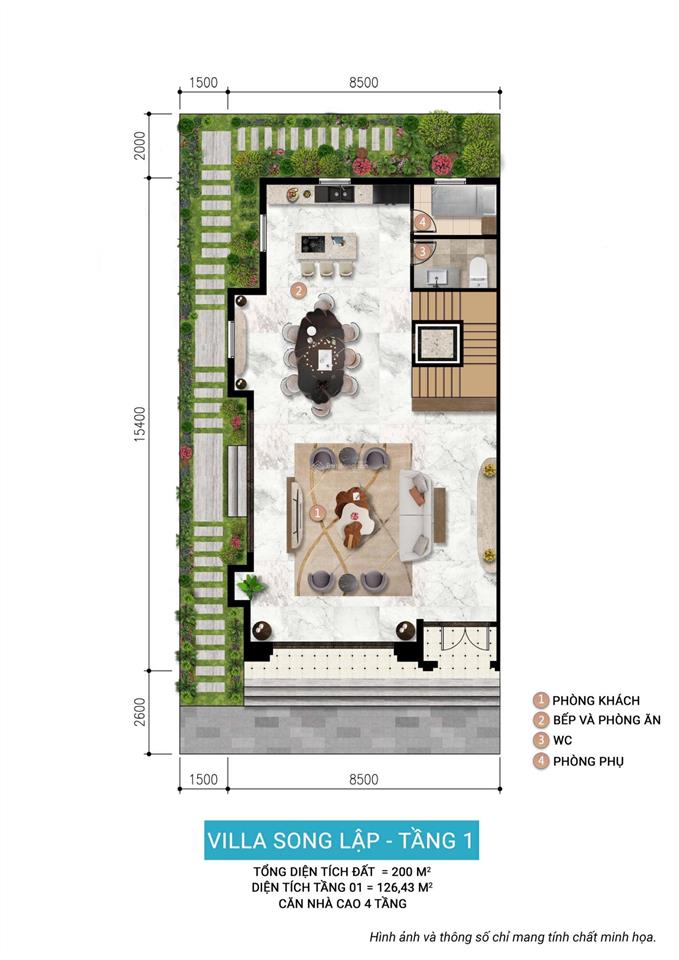 Biệt thự đơn lập 180m2 vị trí đẹp dự án charmora cuty  sun group nha trang