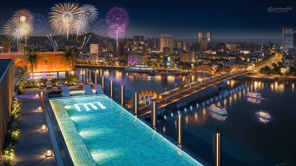 Ch cao cấp 1pn, 1wc và 2pn 2 wc tại m riverside đà nẵng, 104tr/m2, sổ lâu dài, view sông, cầu rồng