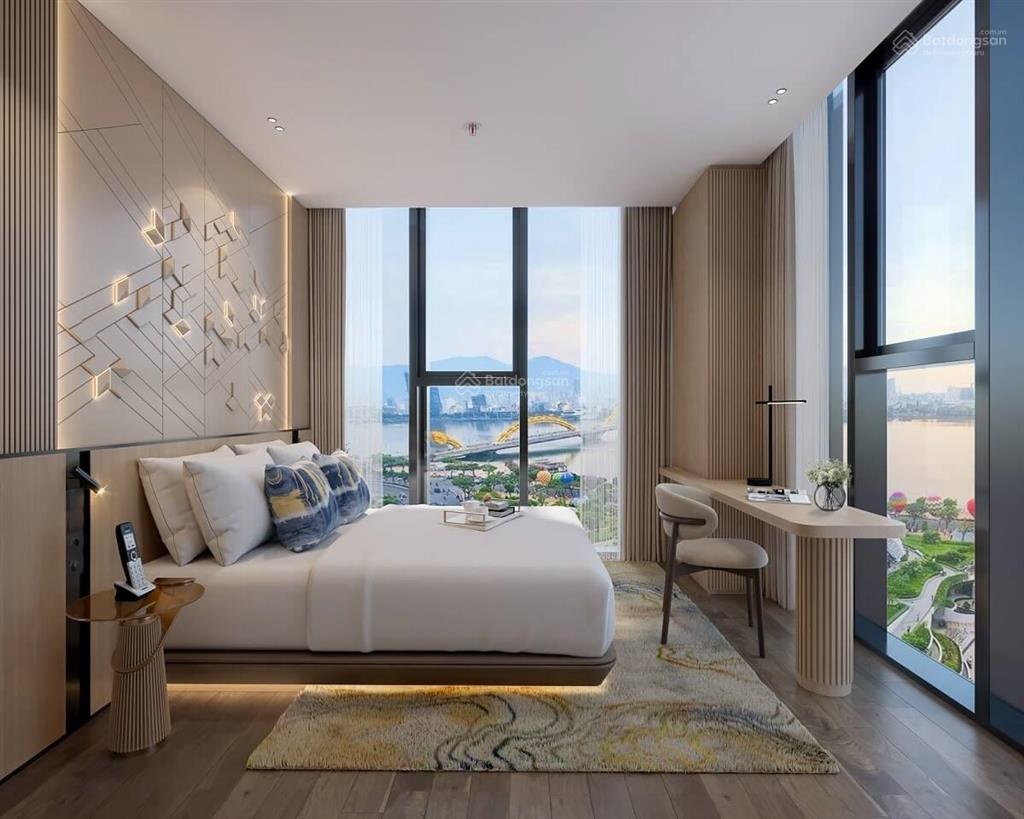 Ch cao cấp 1pn, 1wc và 2pn 2 wc tại m riverside đà nẵng, 104tr/m2, sổ lâu dài, view sông, cầu rồng