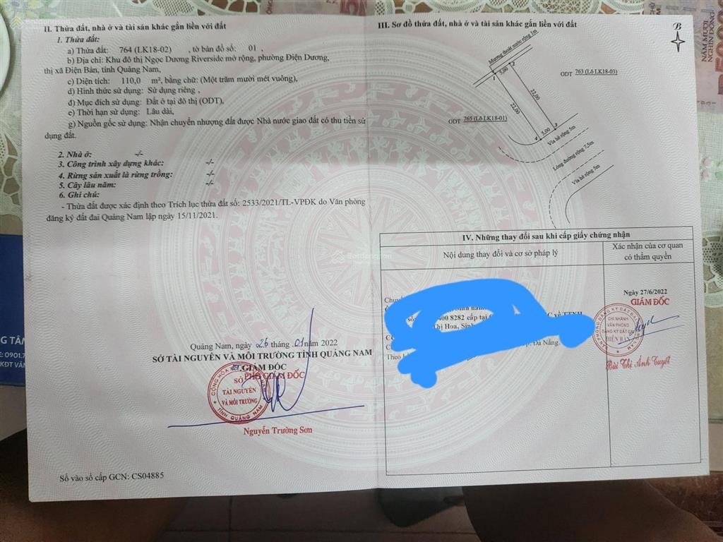 Bán đất nền dự án ngọc dương riverside, 3,1 tỷ, 110m2, view đẹp