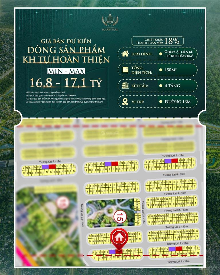 Hot chính thức công bố giá bán dự kiến chi tiết giỏ hàng mở màn dự án vinhomes saigon park
