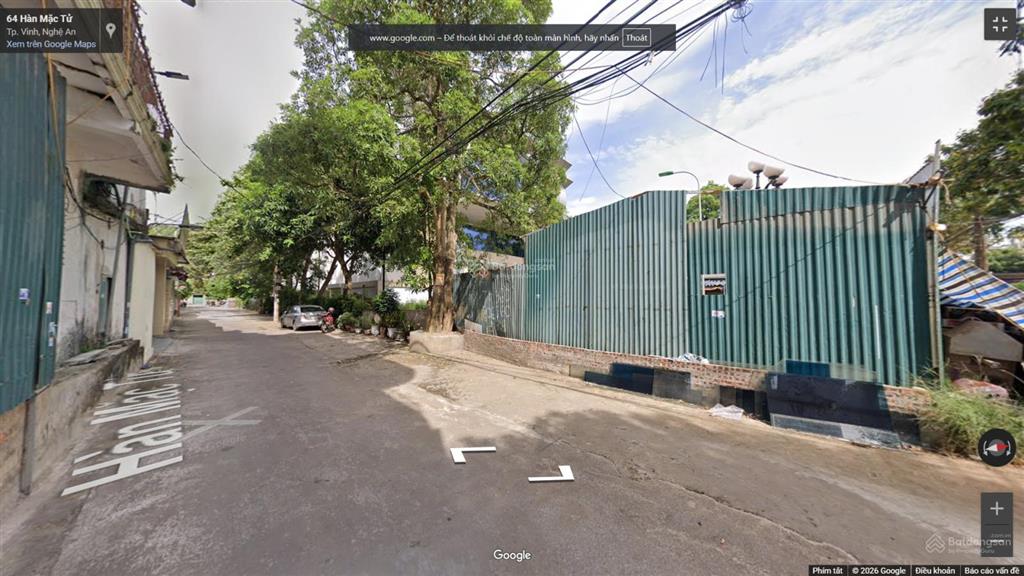 Bán nhà đất mặt đường hàn mặc tử p. trường vinh (trung đô cũ), tp vinh