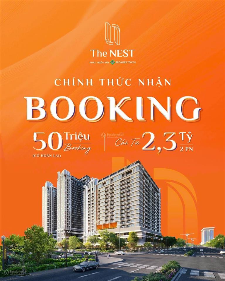 Boooking ngay 3pn 75m2 the nest midori park becamex tokyu dự kiến chỉ 46tr/m2 giá gốc cđt, lk aeon