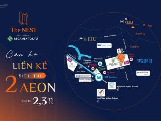 Boooking ngay 3pn 75m2 the nest midori park becamex tokyu dự kiến chỉ 46tr/m2 giá gốc cđt, lk aeon