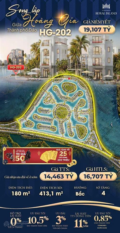 Hơn 14 tỷ/căn song lập vin vũ yên 193m2