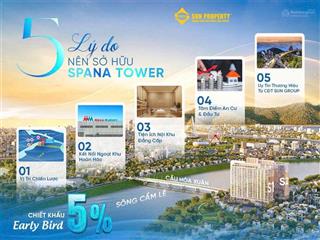 Bán căn hộ 3 phòng ngủ, view sông dự án spana tower