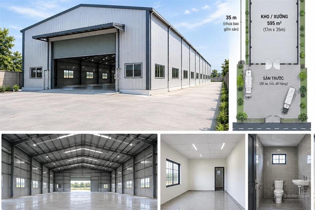 Cho thuê nhà xưởng tại đường lai uyên 25, bàu bàng diện tích 600m2