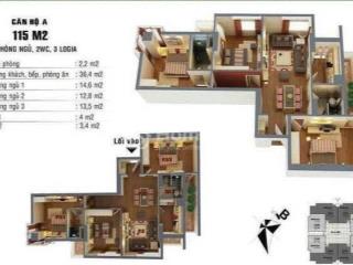 Bán căn 3 ngủ 115m chung cư lilama 52 lĩnh nam 5,5 tỷ