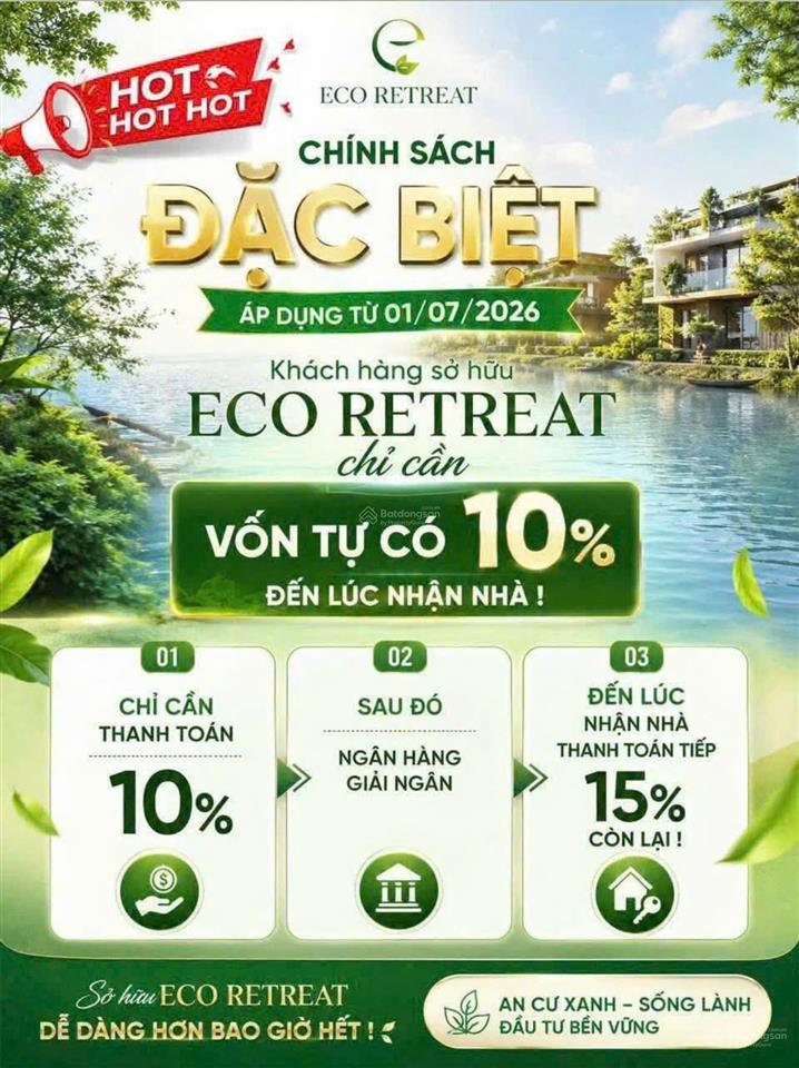 Bán căn hộ khu forest onsen (eco retreat) căn 2pn 2wc  tầng cao. view sông bến lức & hồ thiên nga