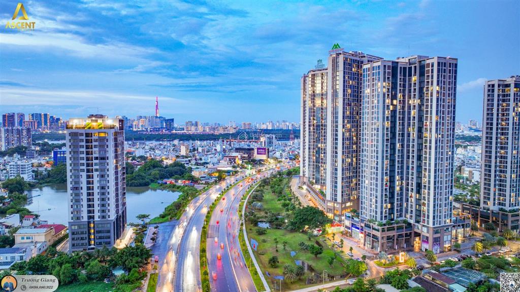 Giá tốt cho thuê 2pn ascent lakeside  93m2  tầng trung  nội thất cơ bản