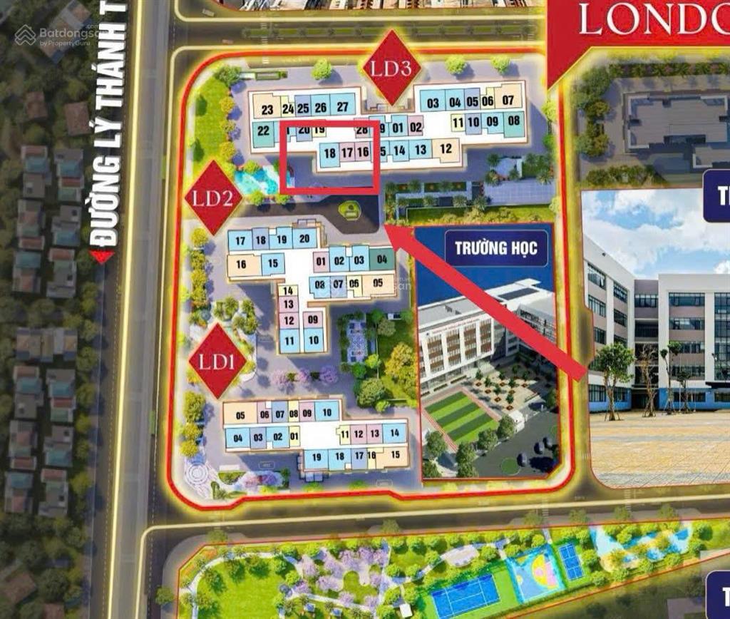 Bán ld3xx18 2pn lô góc 64.6m2 hướng tb tn view trường học giá chỉ 4,3 tỷ