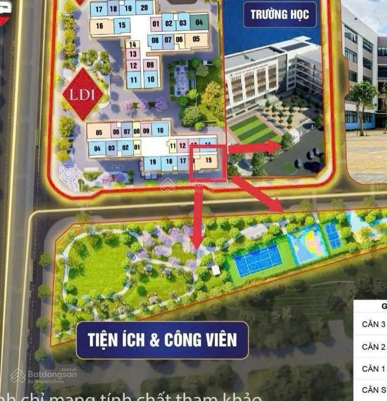Bán ld1xx15 dt 81.4m tầng trung lô góc view công viên, giá chỉ 5.45