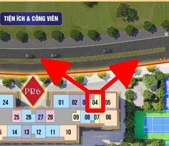 Bán pr6xx04  studio to hướng đông bắc tầng trung view nhìn công viên thể thao giá rẻ