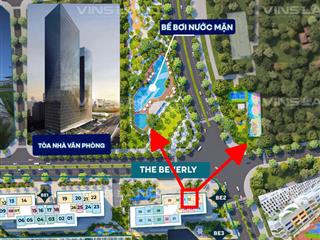 Căn stu đẹp nhất be2xx12 hướng mát view bể bơi nước mặn giá chỉ 2.1x tỷ