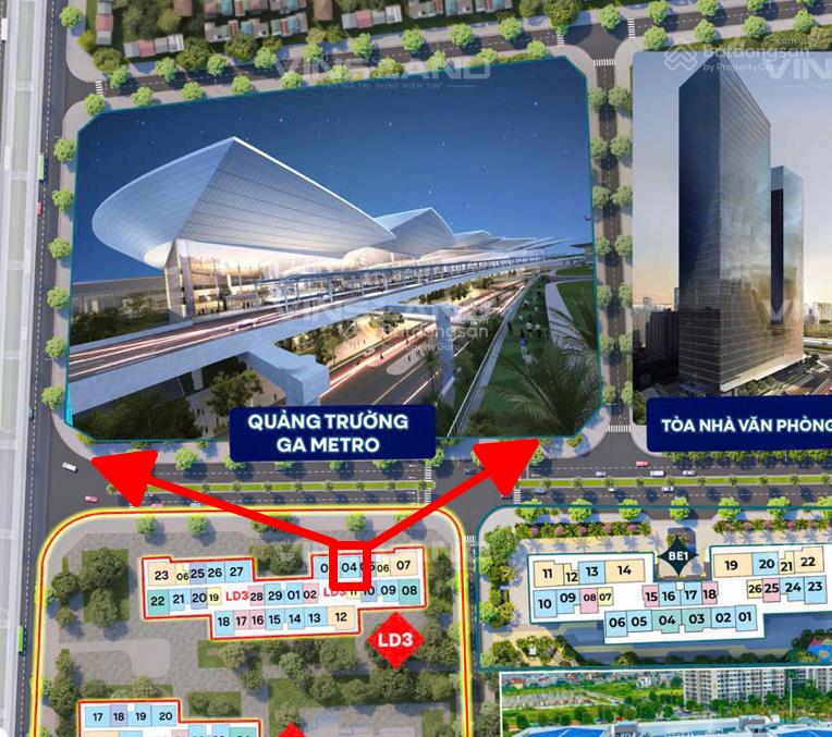 Bán căn 2n ld3xx04 57.1m2 giá cực rẻ chỉ 3.48 tỷ, view quảng trường ga metro