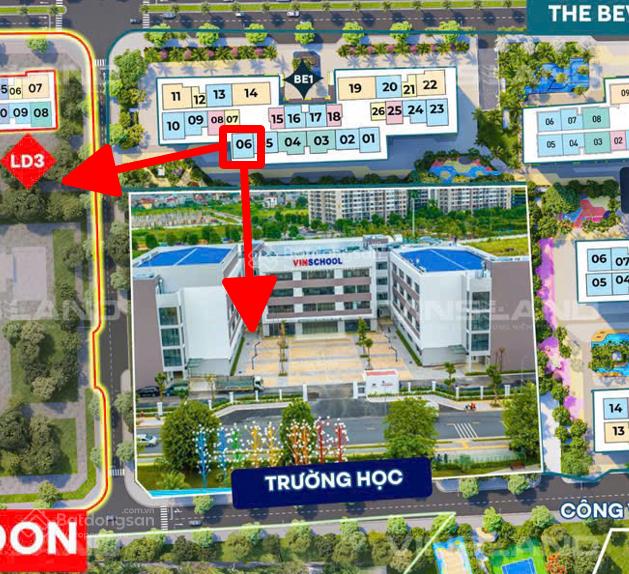 Siêu rẻ be1xx06 2pn lô góc hướng tb  tn view vinschool giá chỉ có 62tr/m