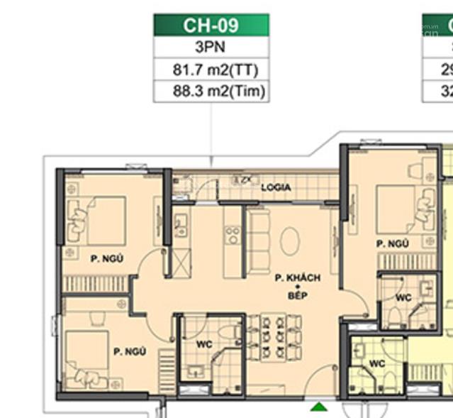 Siêu phẩm be2xx09 3n tầng trung hướng đbđn trực diện bể bơi nước mặn tđ 4 năm, giá chỉ 5.8 tỷ