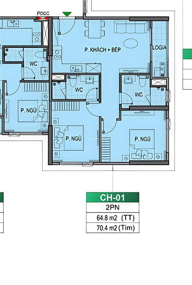 Bán căn be1xx01 tầng trung 2n2wc góc siêu rẻ giá chỉ 4.1 tỷ cho 64.8m2